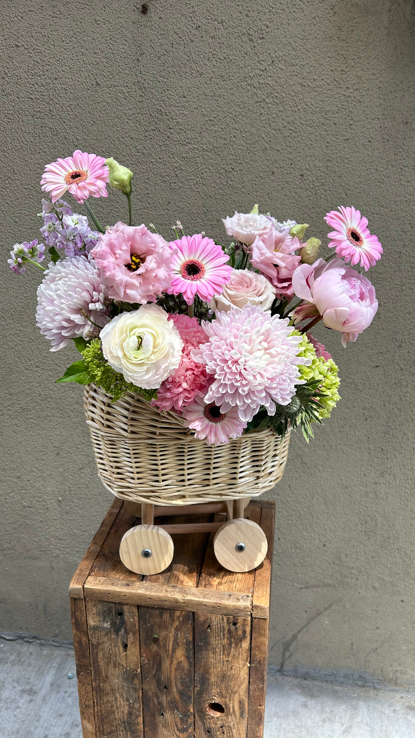 Baby Shower Floral Basket